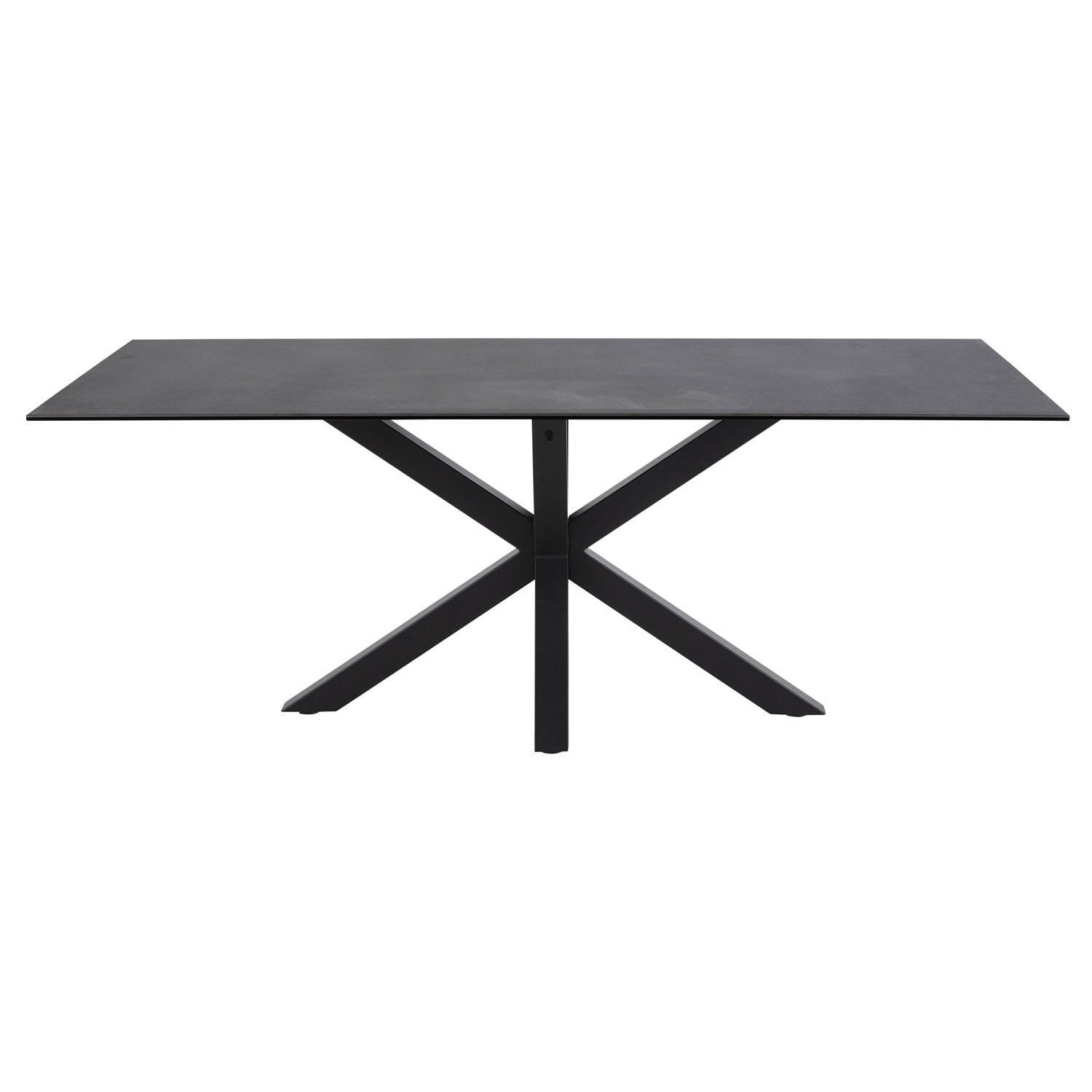 Boboonline Heaven Rektangulær Spisebord - Fairbanks Sort Glas/Keramik Og Sort Metal (200X100) Spisestue