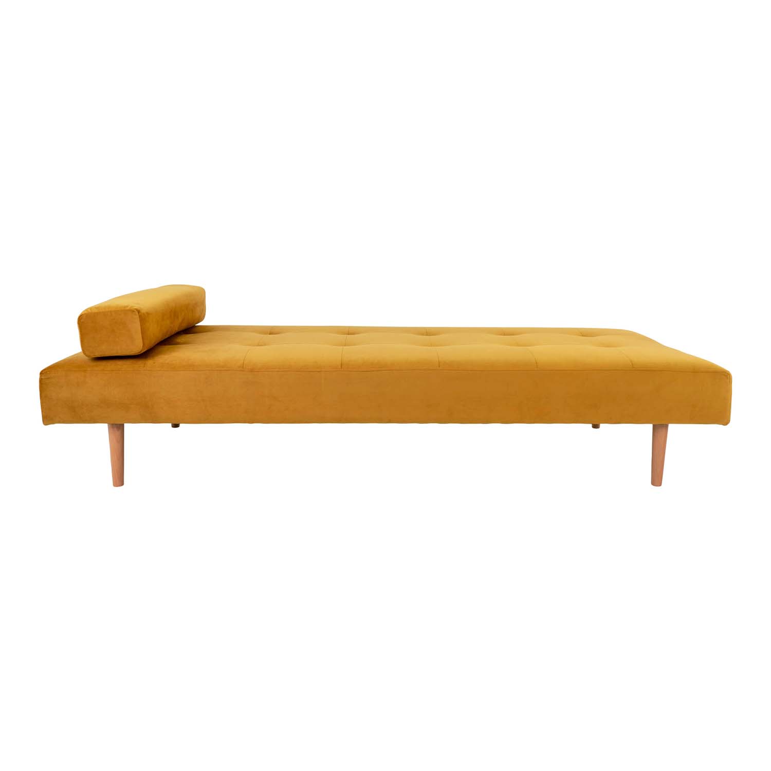 House Nordic House Nordic Capri Daybed - Sennepsgul Velour Og Natur Træ Dagligstue
