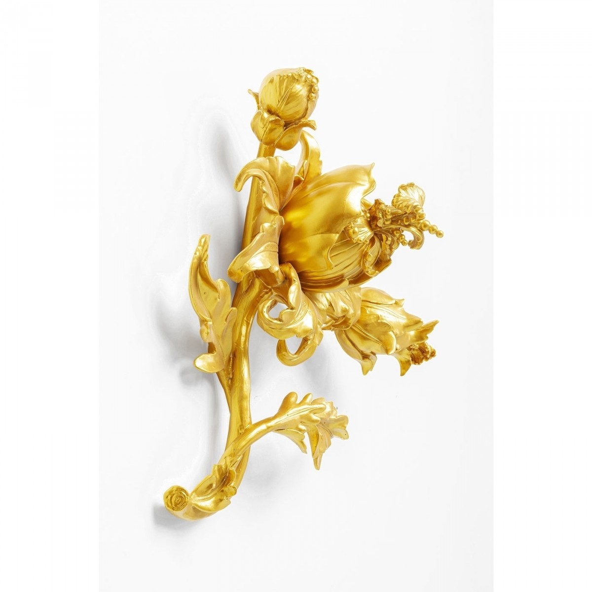 Kare Design Flowers Gold Vægdekoration - Guld Polyresin Boligtilbehør