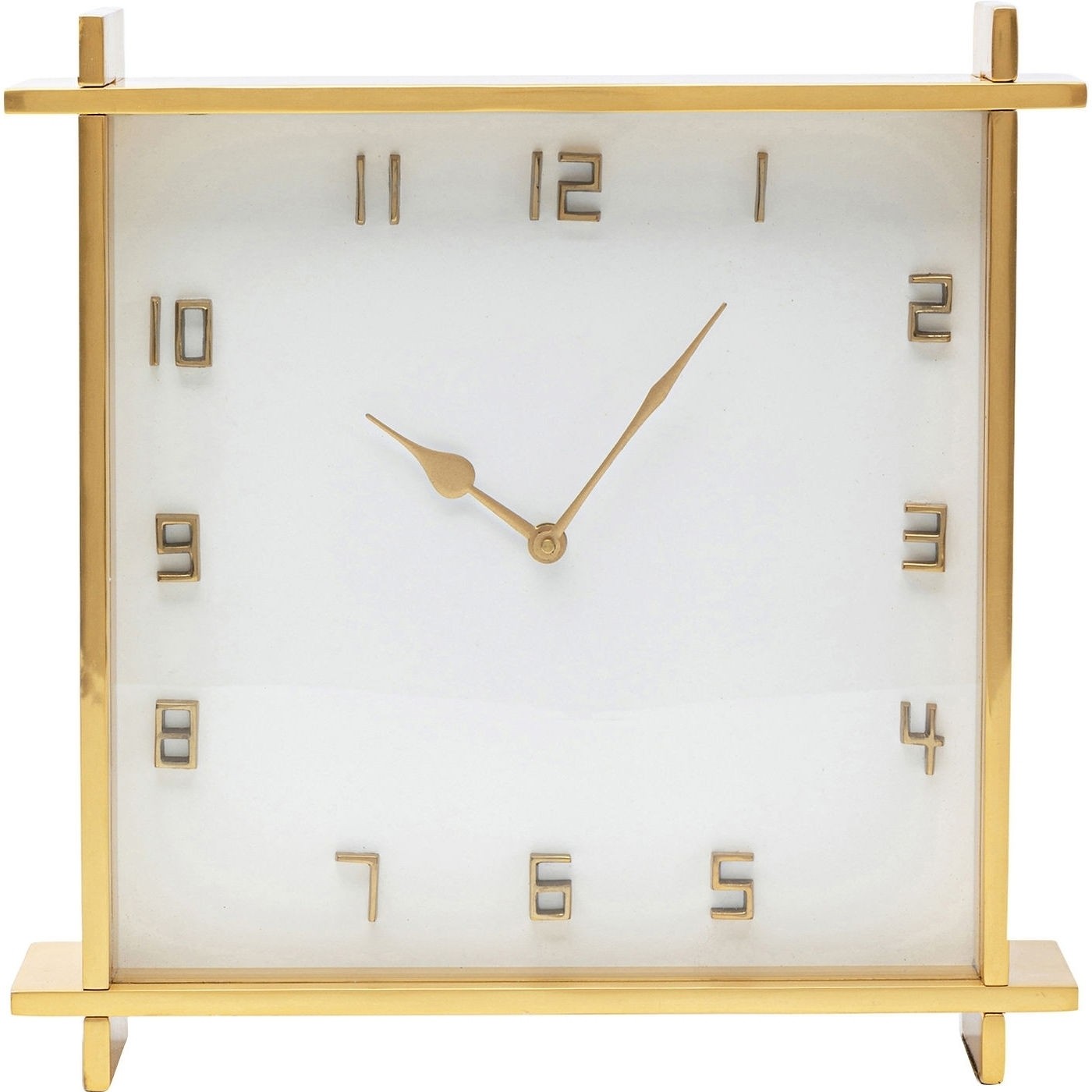 Kare Design Kare Design Kvadratisk Angle Big Bordur - Glas, Hvid Mdf Og Guld Aluminium (37X37) Boligtilbehør