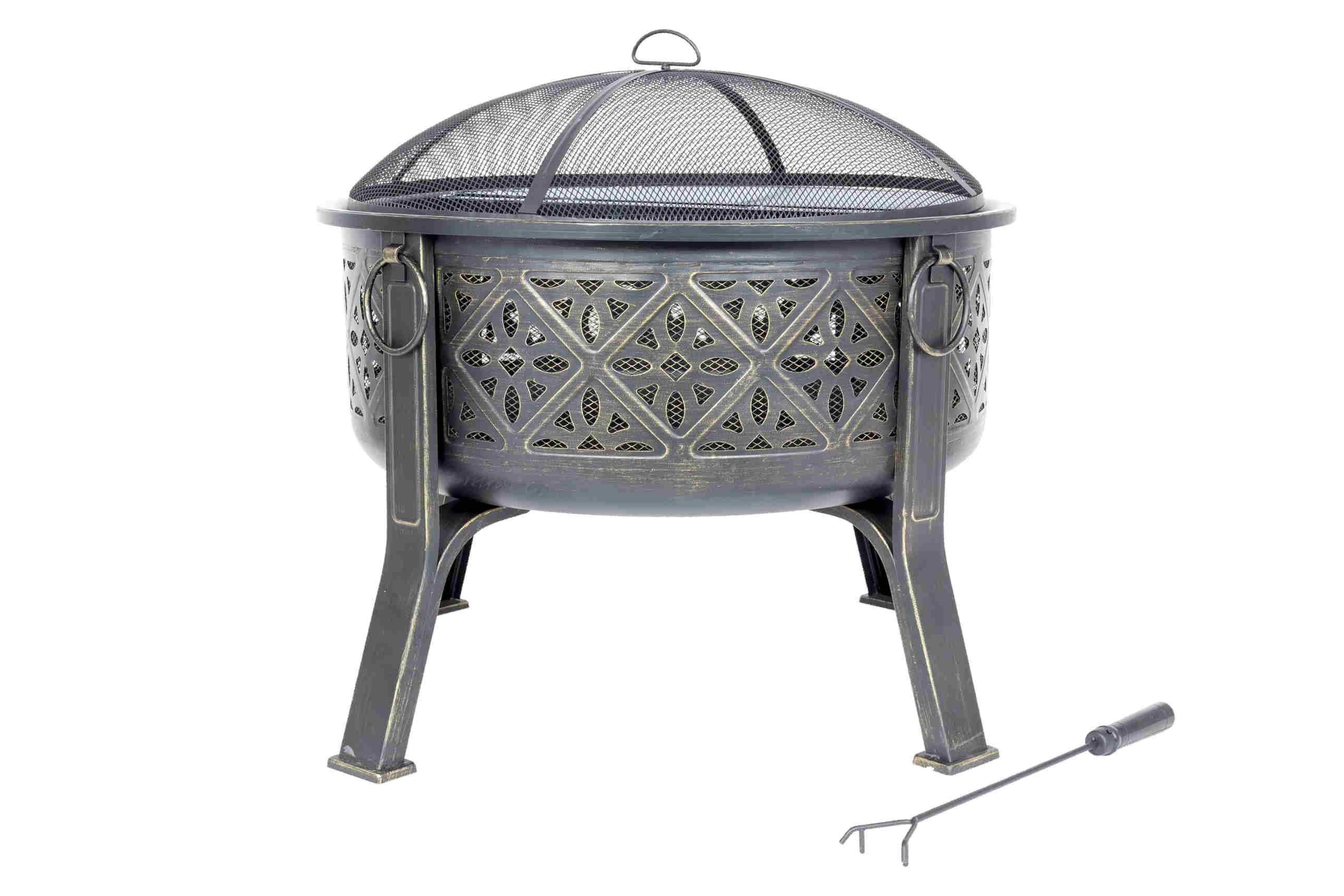La Hacienda Moresque Bålfad M. Grill - Bronzefinish Stål, Rund (Ø76)