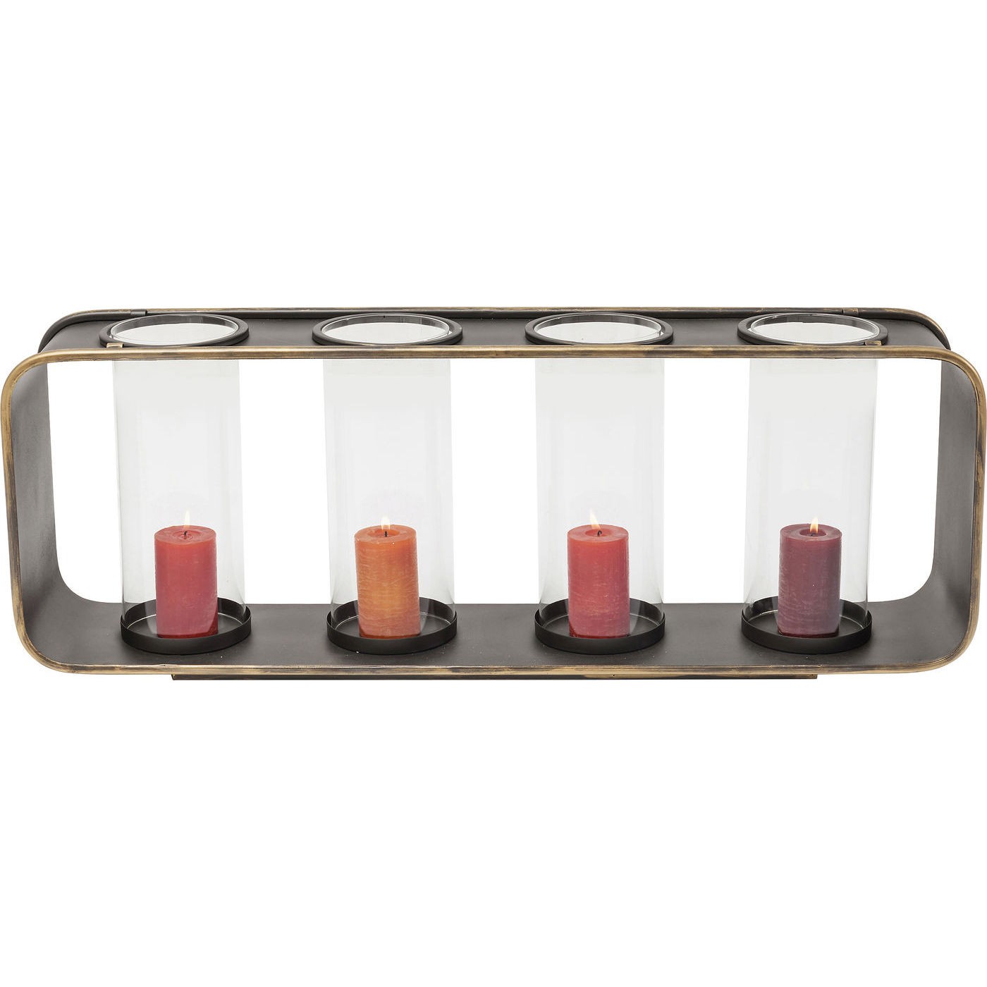 KARE DESIGN Curve Quattro lysestage - glas og børstet stål, til 4 lys (88x18) Billede af KARE DESIGN Curve Quattro lysestage - glas og børstet stål, til 4 lys (88x18)