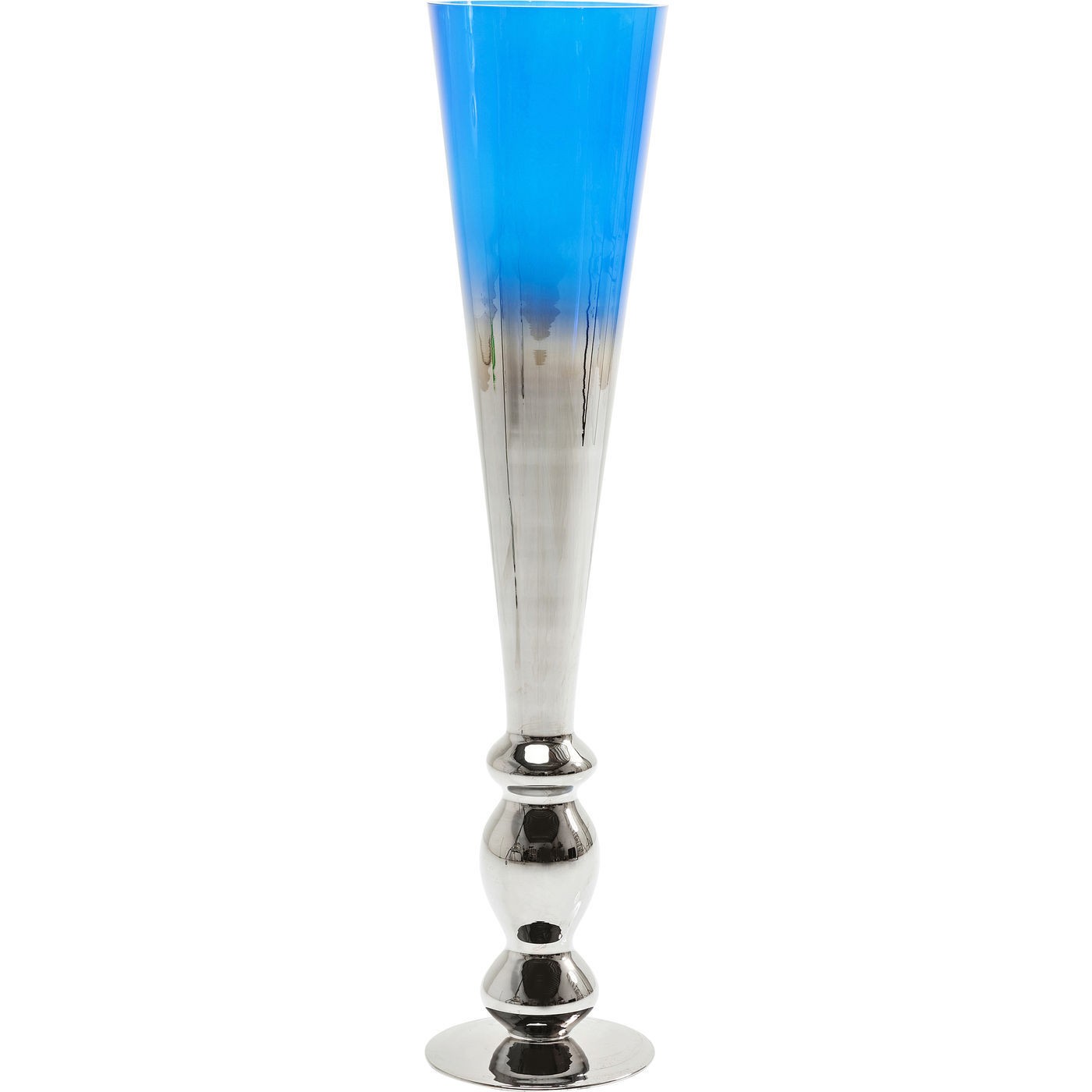 Kare Design Melange Vase - Blå Og Grå/Sølv Glas (H 90)