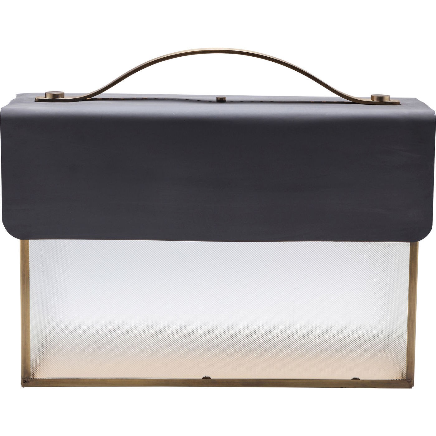 KARE DESIGN Suitcase gulvlampe - messingbelagt stål, satineret glas og lakeret aluminium (H 32) Billede af KARE DESIGN Suitcase gulvlampe - messingbelagt stål, satineret glas og lakeret aluminium (H 32)