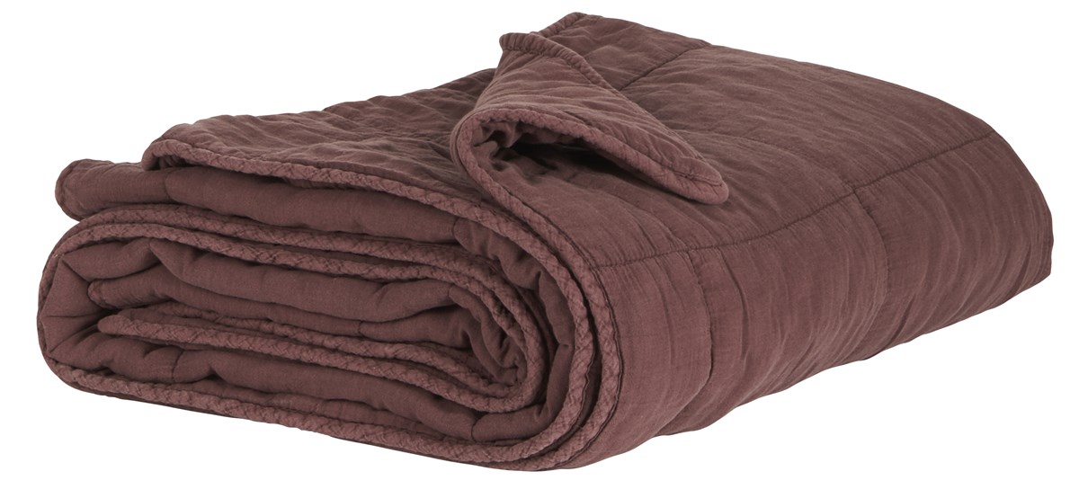 Ib Laursen Quilt - Chocolate (Brun) Bomuld (180X130) Boligtilbehør