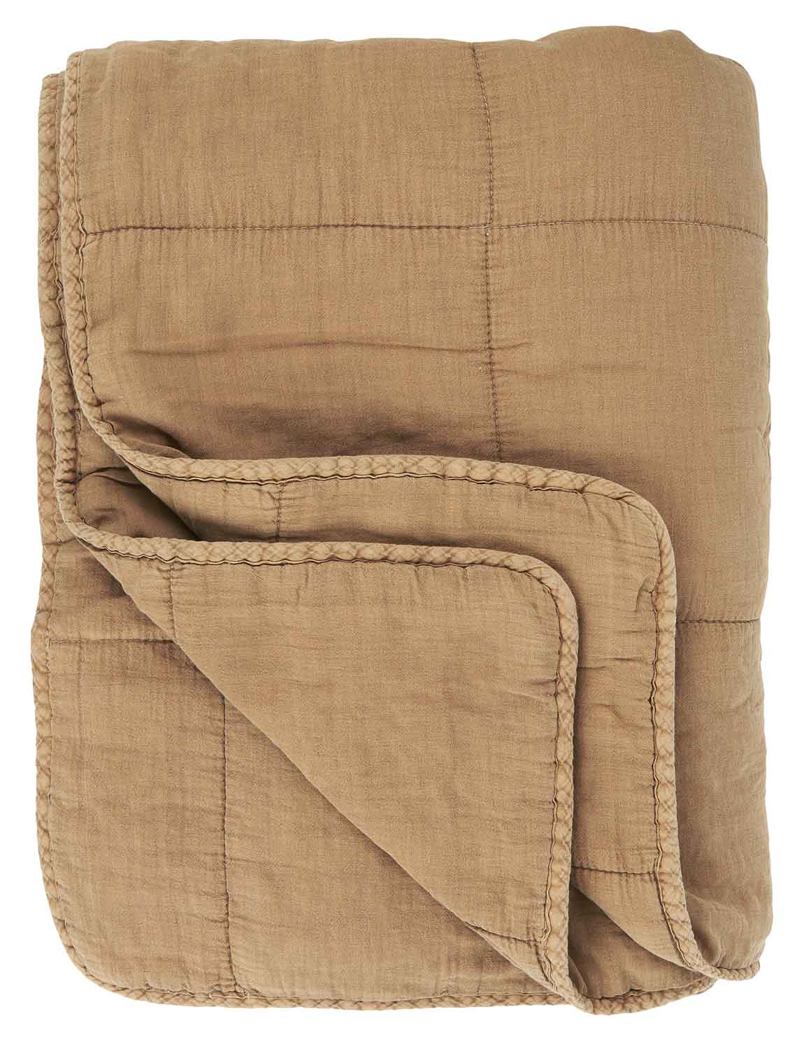 Ib Laursen Quilt - Cognac Bomuld (180X130) Boligtilbehør