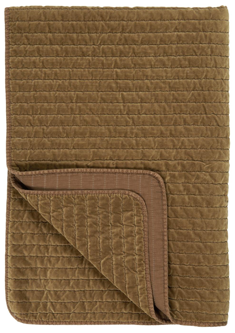 Ib Laursen Quilt Sengetæppe - Grønt Velour