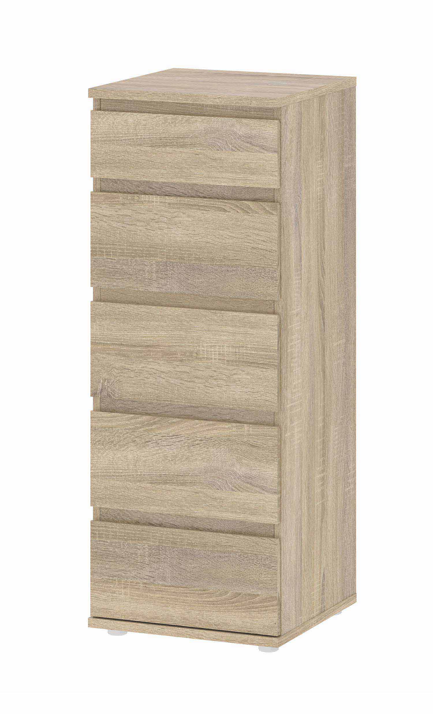 Nova Kommode - Naturfarvet Komposittræ, Eg Struktur, (107X40) Soveværelse