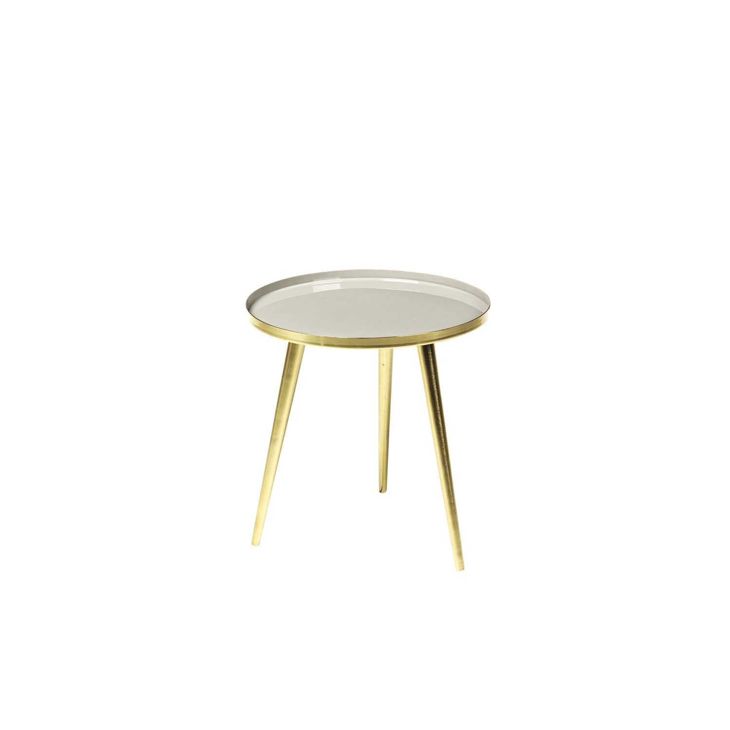 Broste Copenhagen Jelva Sidebord - Guld Stål Og Aluminium, Rund (Ø35) Dagligstue