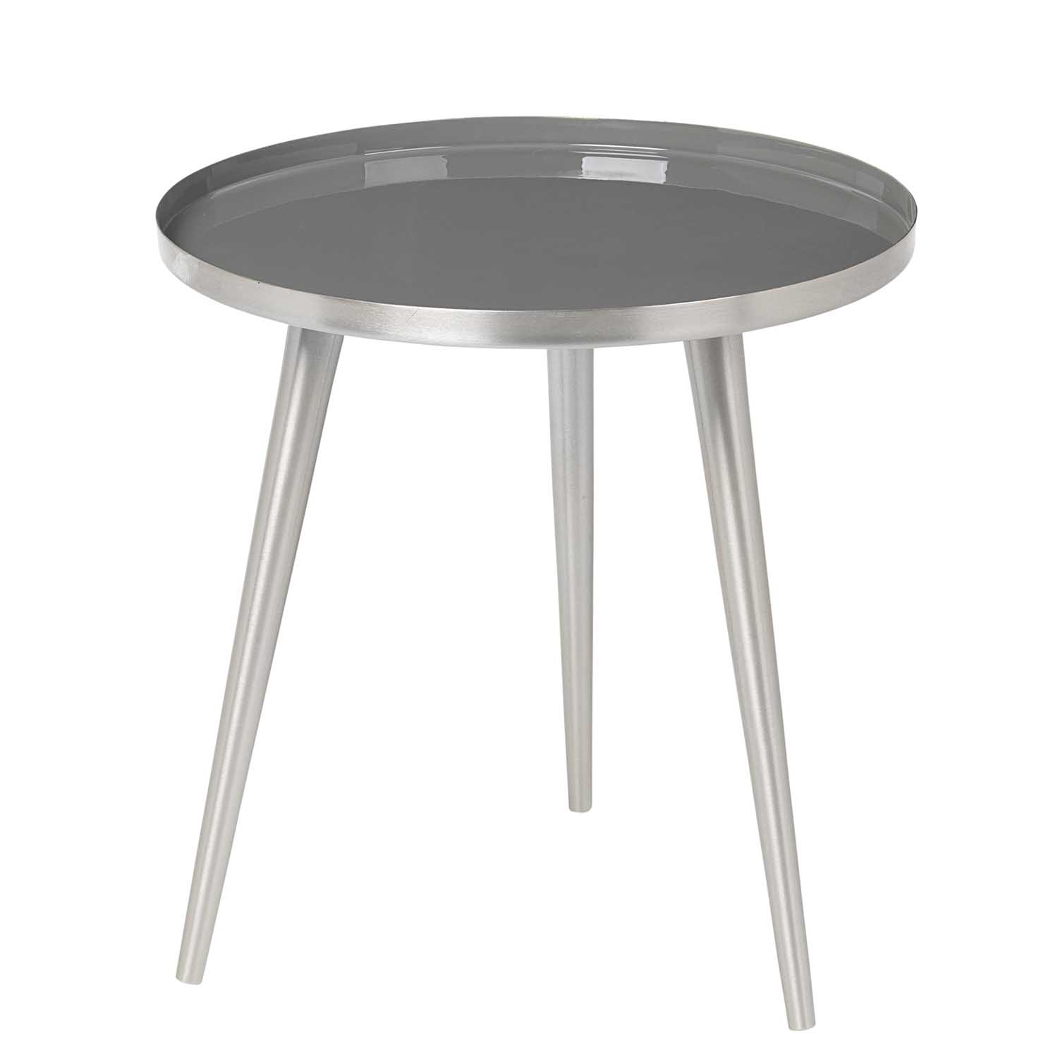 Broste Copenhagen Broste Copenhagen Jelva Sidebord - Sølv Stål, Rund (Ø35) Dagligstue