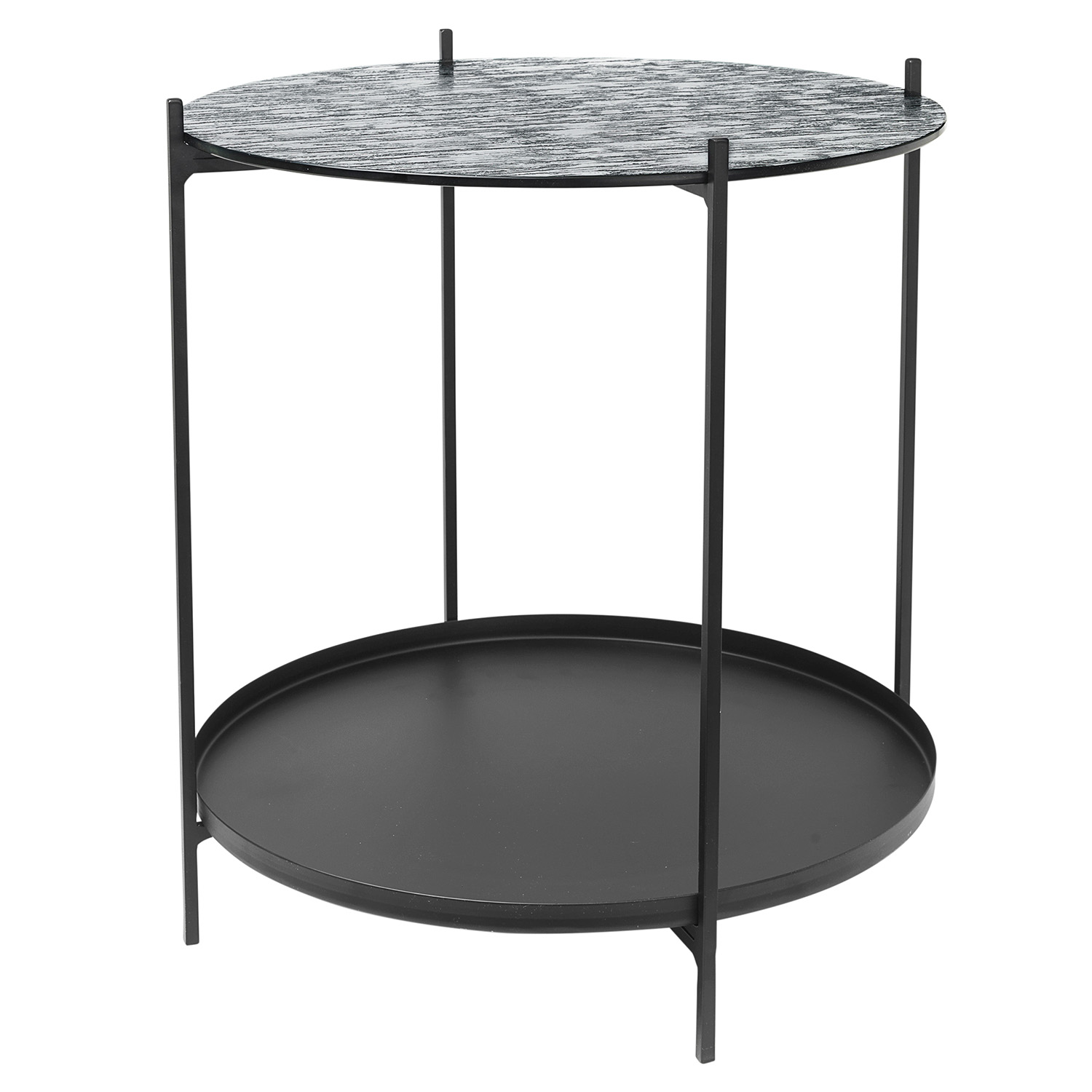 Broste Copenhagen Tristan Sidebord M. Hylde - Glas Og Sort Jern