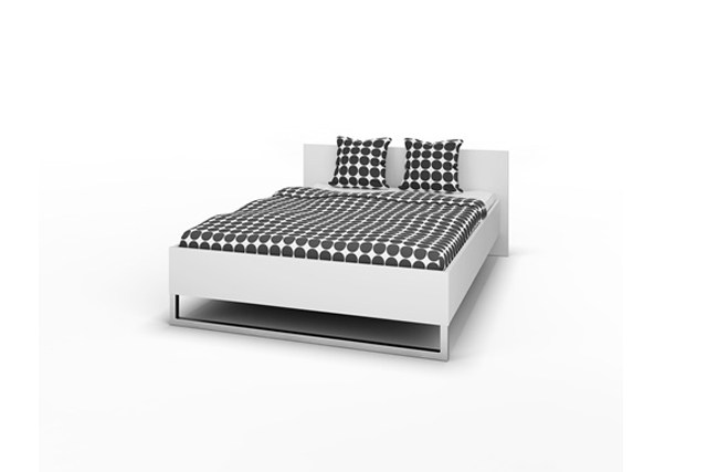 Style Sengeramme - Hvidt Træ, 140 X 200, Komplet Soveværelse