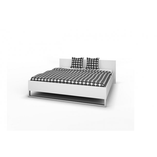 Hvid dobbeltseng med boxmadrasser køb her ... Hvid sengeramme 180x200