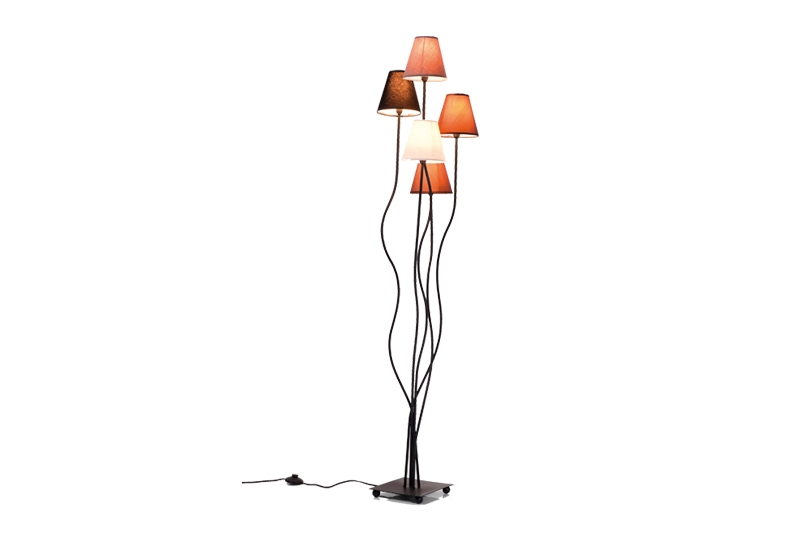 Kare Design Kare Design Mocca Gulvlampe - Brun/Grå/Hvid Uld Og Stål Belysning
