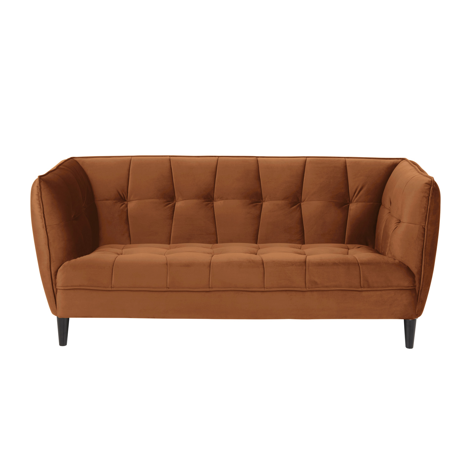 Act Nordic Jonna 2, 5 Pers. Sofa - Kobber Polyester Og Sort Gummitræ Dagligstue