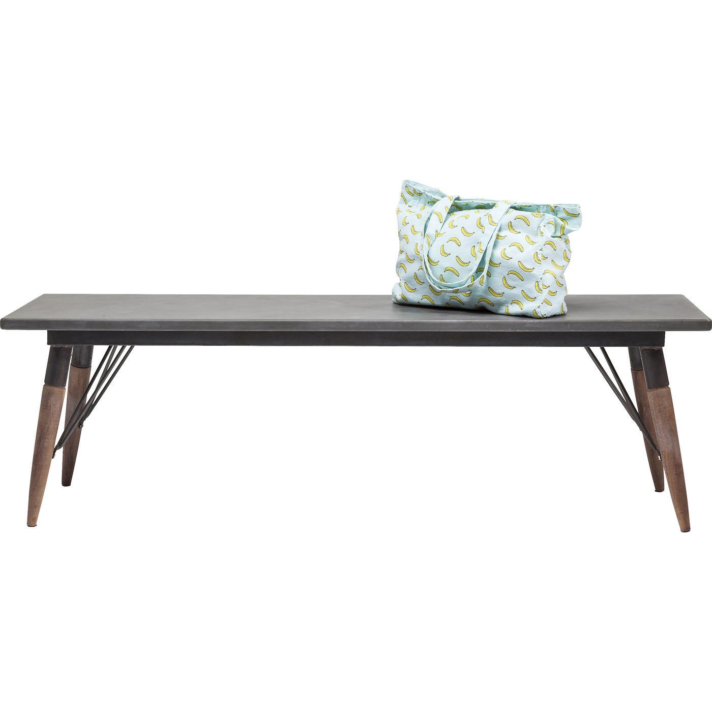 Kare Design Kare Design X Factory Bænk - Grå/Natur Træ (150Cm) Spisestue