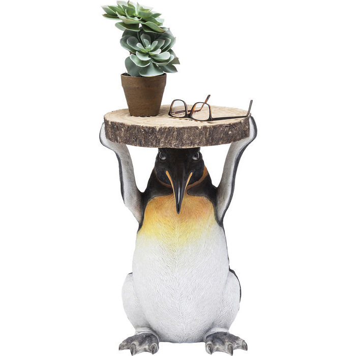 Kare Design Sidebord, Animal Mr. Penguin Ø33Cm