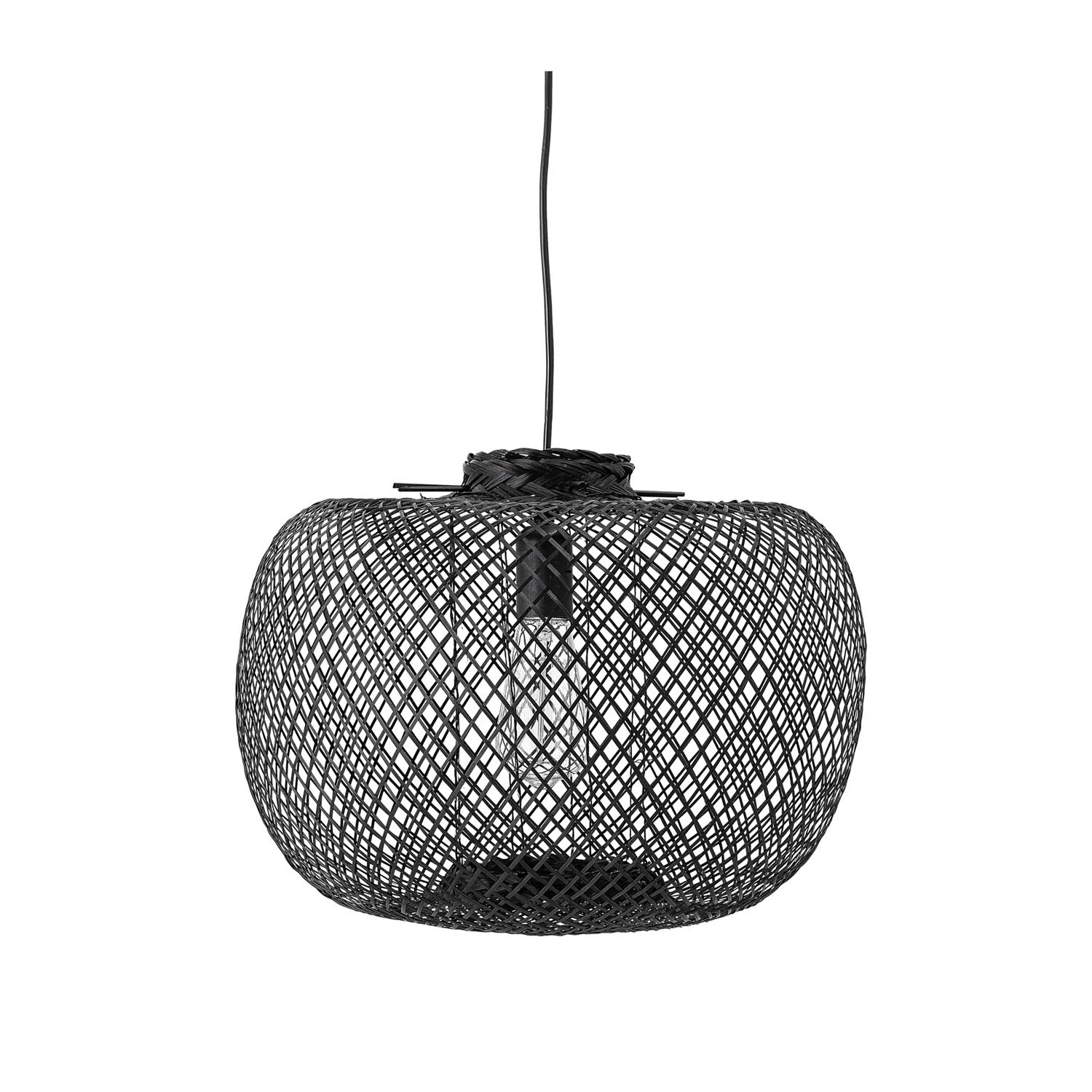 Bloomingville Bloomingville Rund Loftlampe - Sort Bambus (Ø42) Belysning