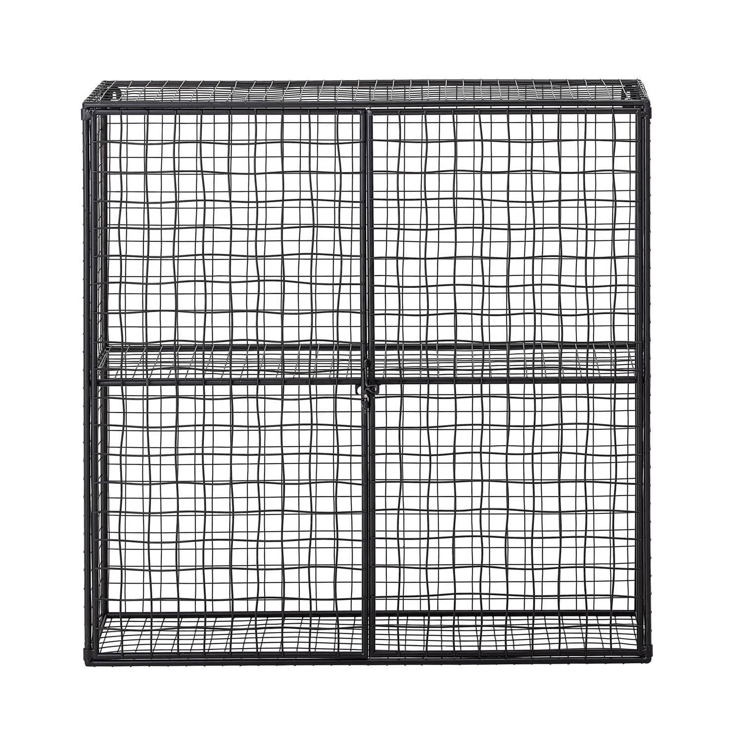Bloomingville Inez Display Kasse M. 2 Låger Og 1 Hylde - Sort Metal