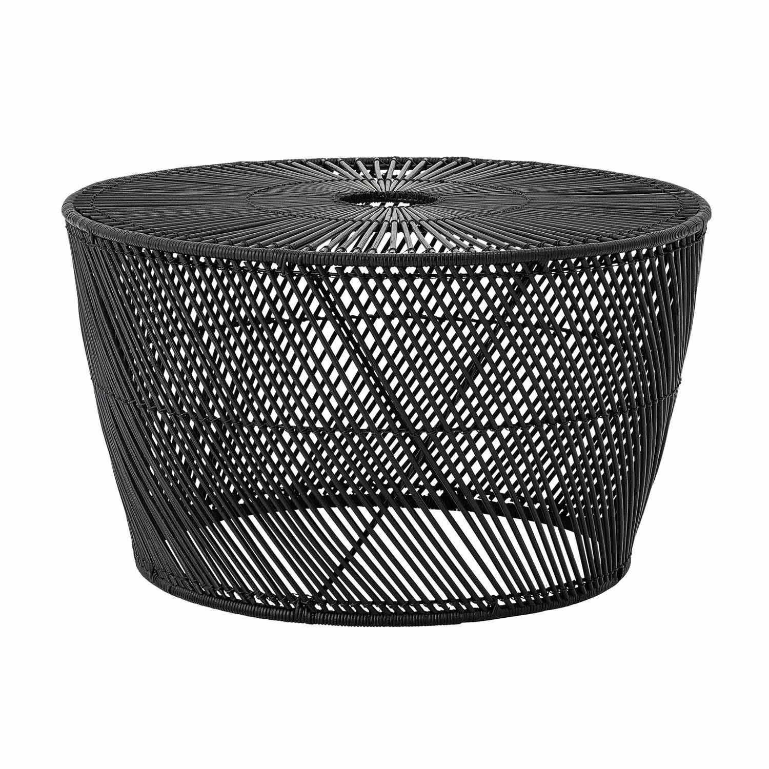 Bloomingville Rund Ditte Sofabord - Sort Rattan (Ø67)