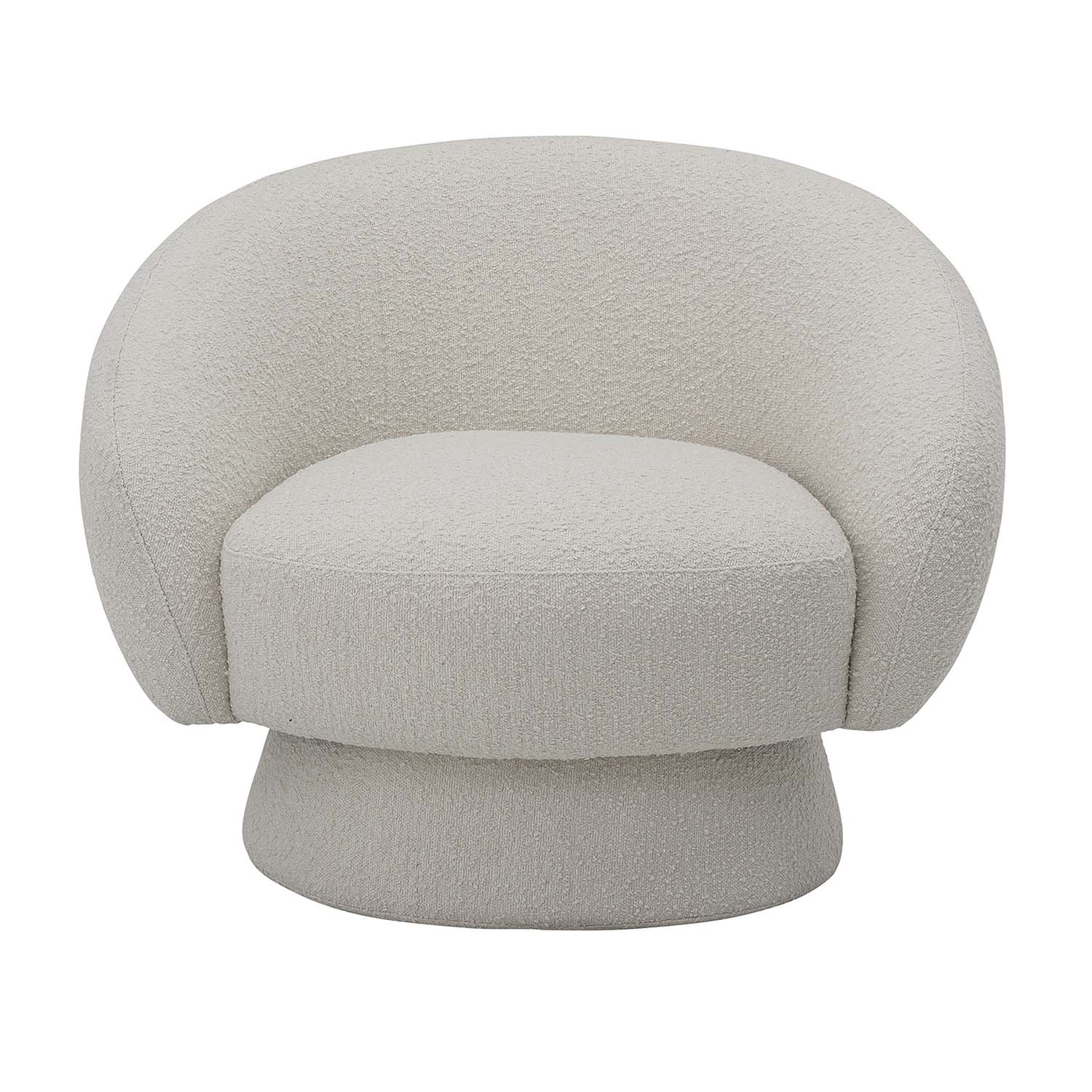 Bloomingville Ted Loungestol, M. Armlæn - Hvid Polyester Dagligstue