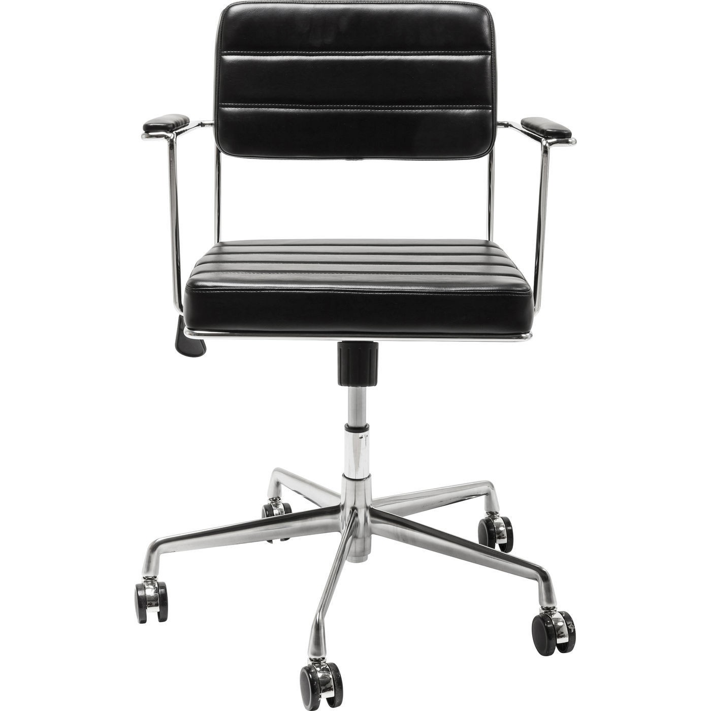 Kare Design Dottore Kontorstol - Sort Kunstlæder M. Hjul
