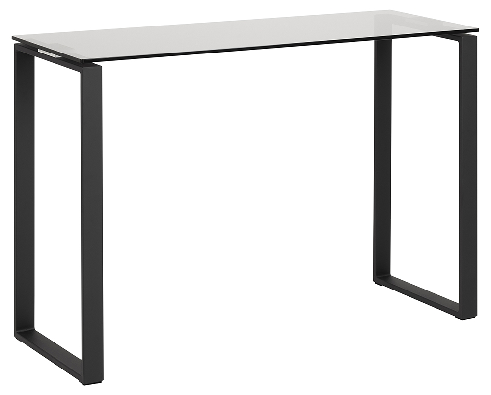 Katrine konsolbord - røget/sort glas/metal, rektangulær (110x40) thumbnail