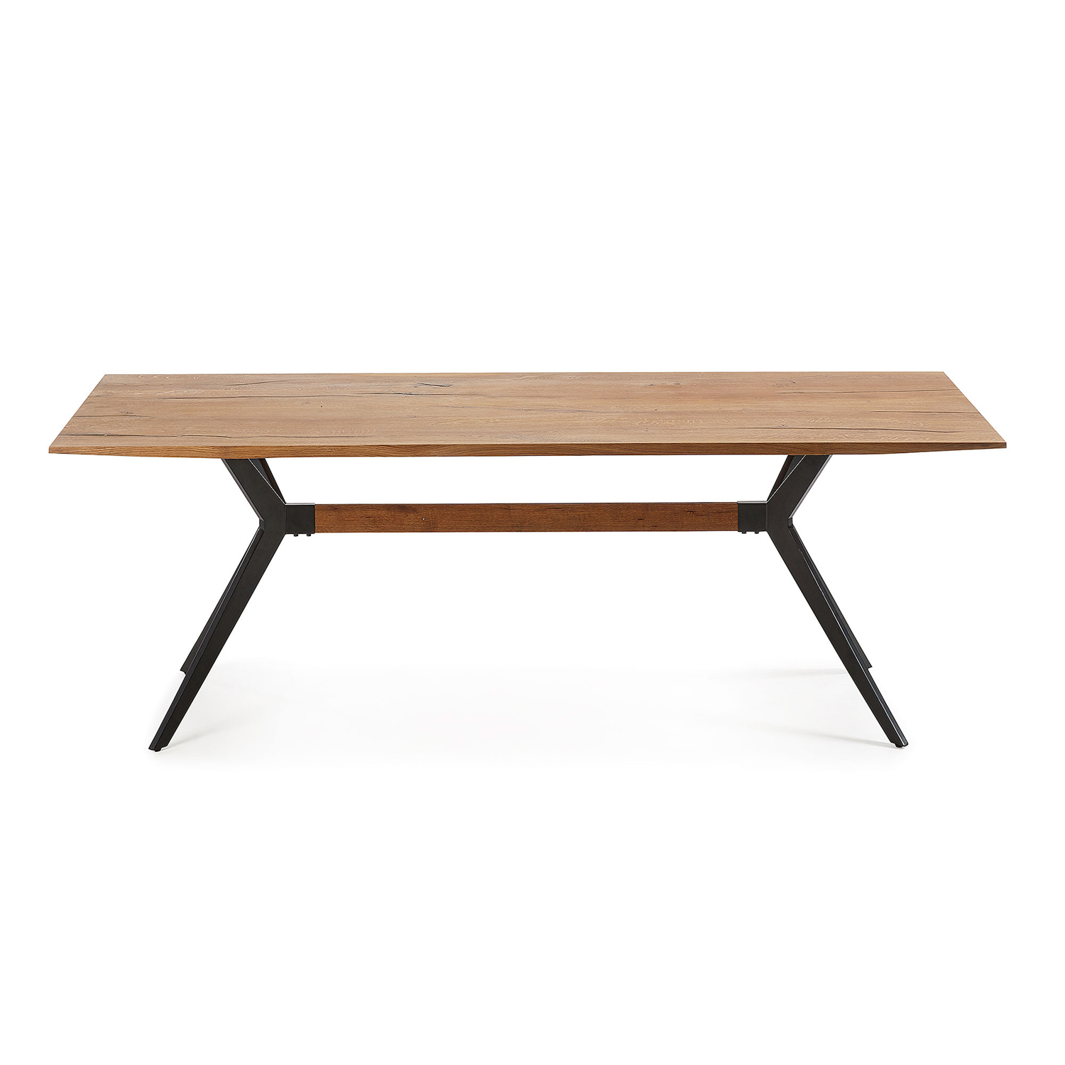 Laforma Laforma Amethyst Spisebord - Natur Egetræ Og Sort Stål (160X90) Spisestue
