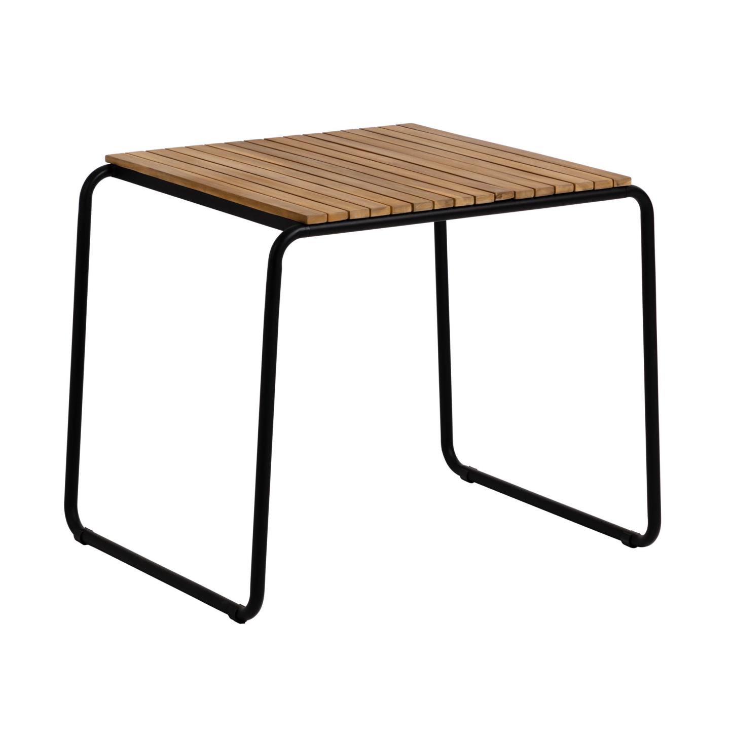 Laforma Rektangulær Yukai Havebord - Natur Og Stål (84X70) Havemøbler