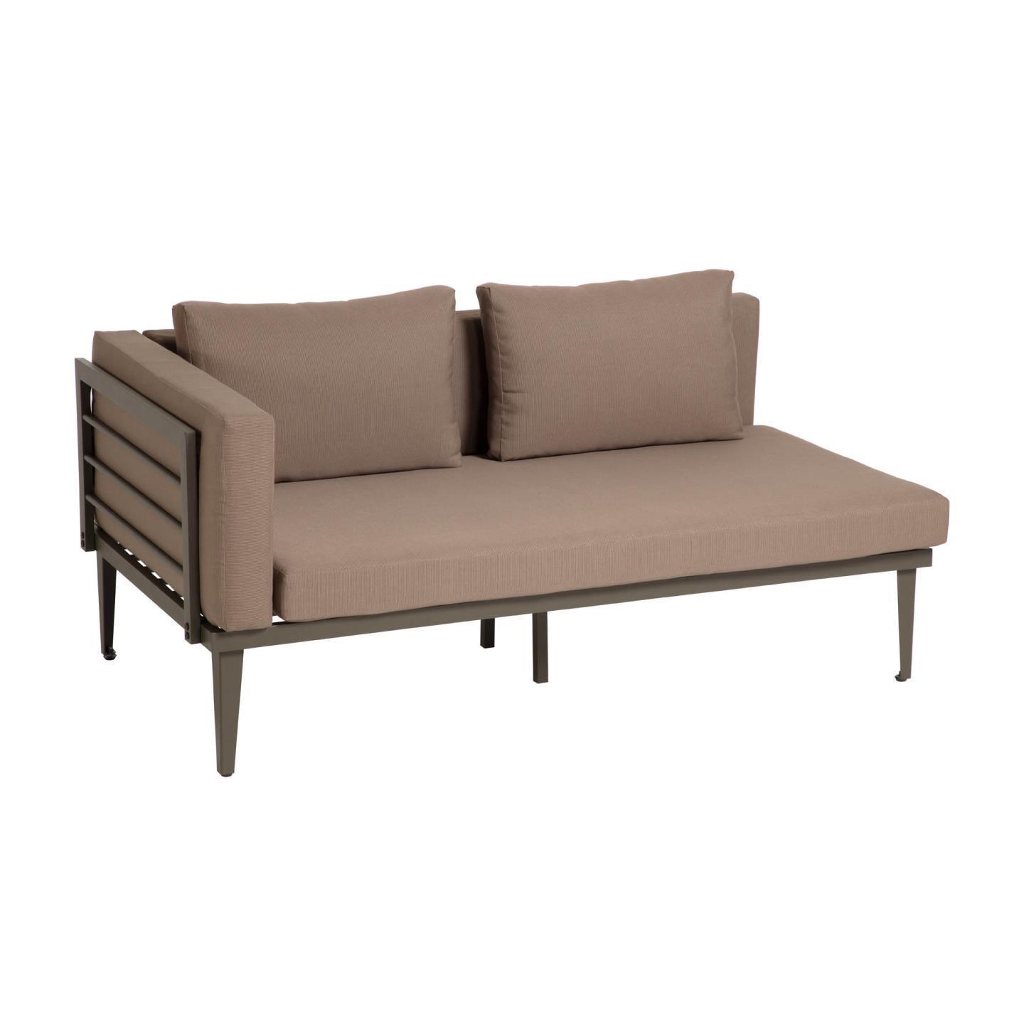 Laforma Pascale 2 Pers. Havesofa, M. Stofhynder - Grå Aluminium (161Cm) Havemøbler