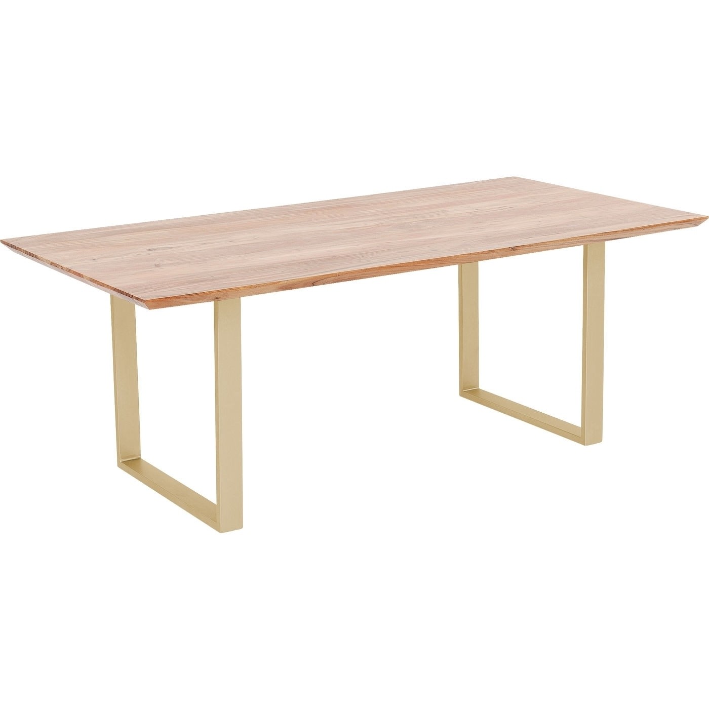 Kare Design Kare Design Rektangulær Symphony Brass Spisebord - Natur Akacietræ Og Messing Stål (180X90) Spisestue