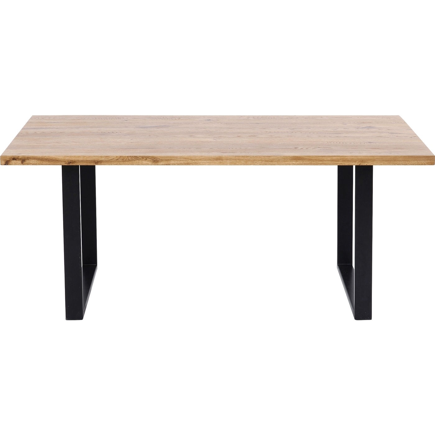 Kare Design Kare Design Rektangulær Jackie Oak Black Spisebord - Natur Egetræ Og Sort Stål (160X80) Spisestue