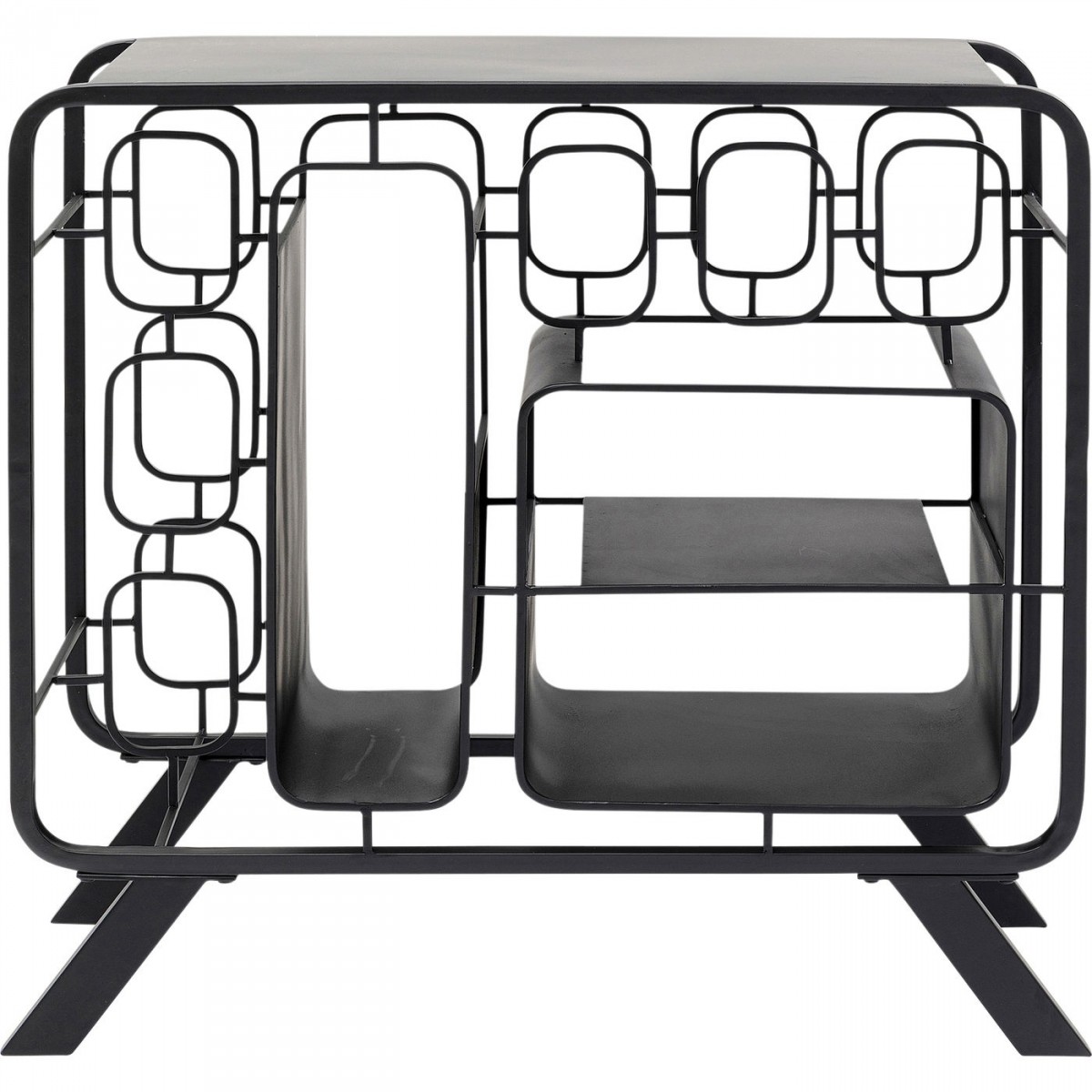 Kare Design Rektangulær Shapes Vinreol - Sort Stål (H69Cm) Dagligstue