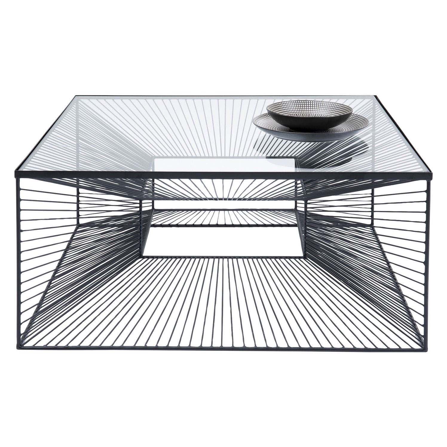 Kare Design Kare Design Kvadratisk Dimension Sofabord - Glas Og Stål (80X80) Dagligstue