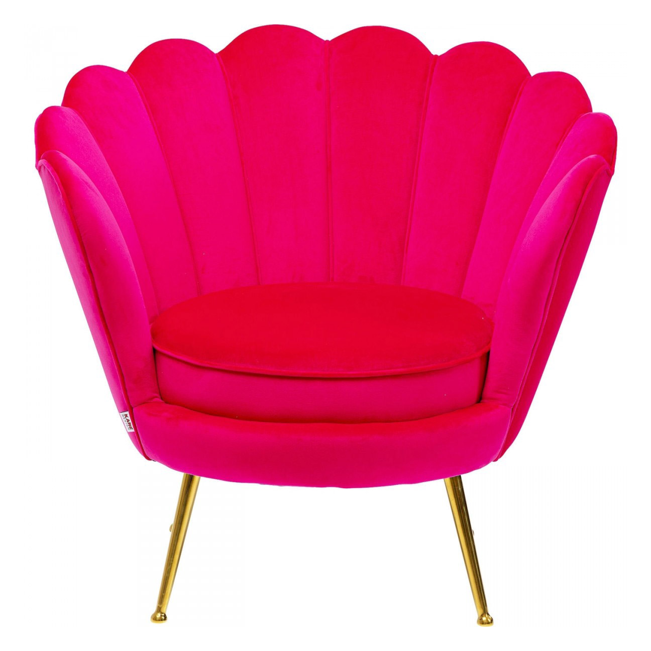 Kare Design Water Lily Pink Lænestol, M. Armlæn - Pink Polyester Og Stål Dagligstue
