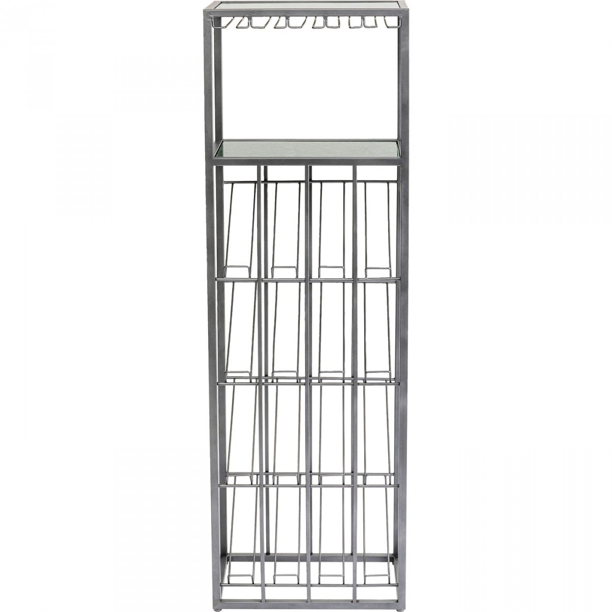 Kare Design Rektangulær Vinoteca Vinreol - Grøn Marmor Og Stål (H:160Cm)