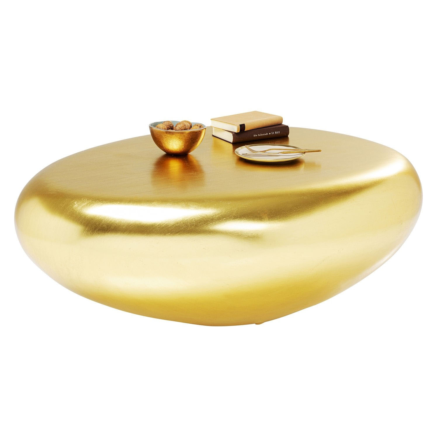 Kare Design Pebble Gold Sofabord - Guld Glasfiber (122X96)