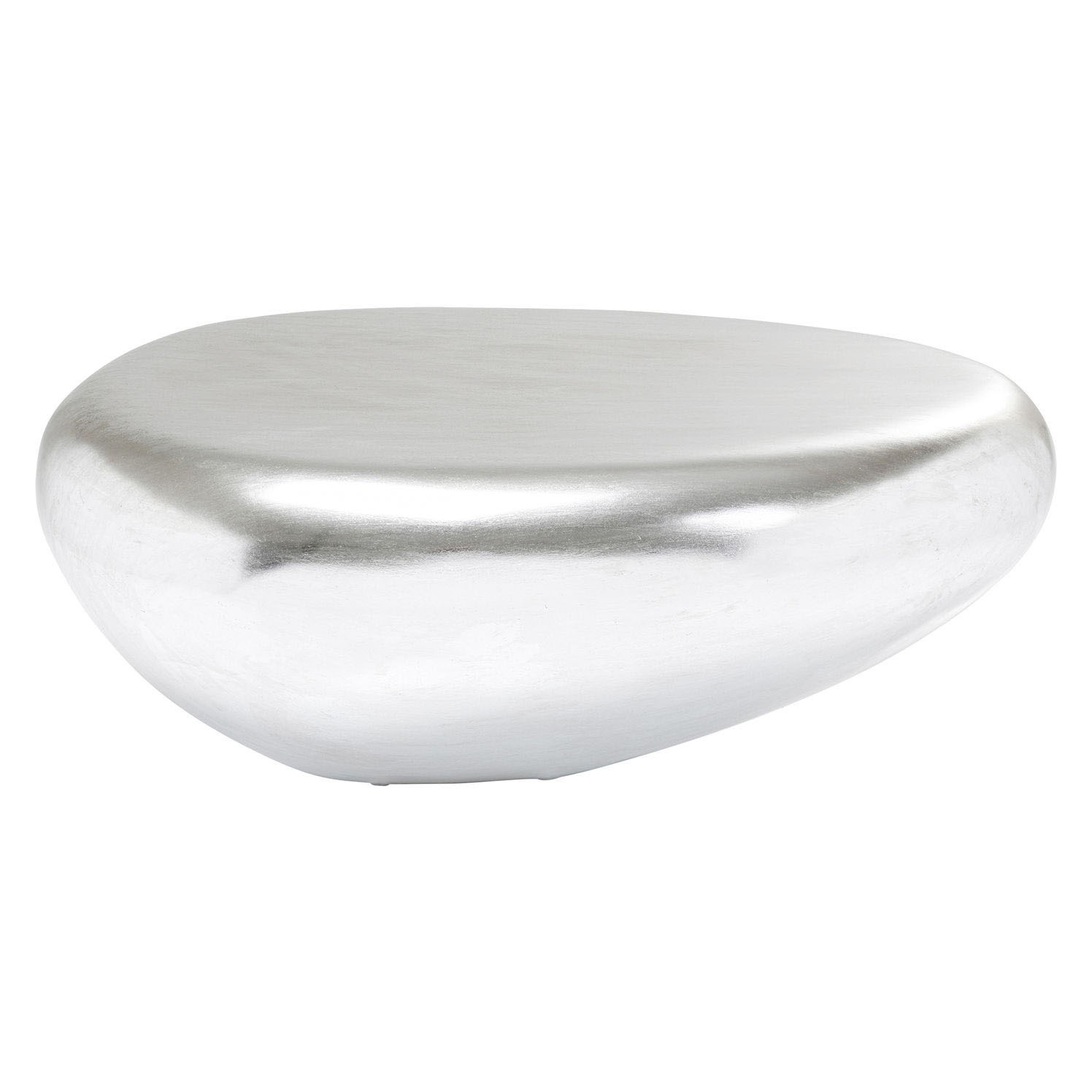 Kare Design Pebble Silver Sofabord - Sølv Glasfiber (122X96) Dagligstue