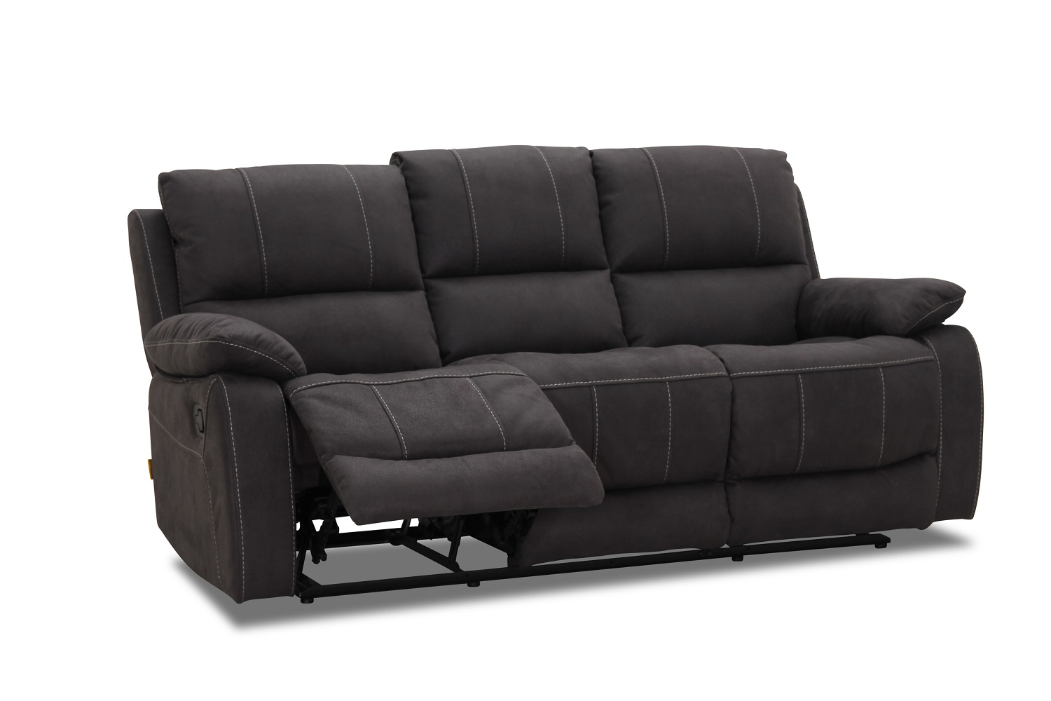 HAGA Texas 3 pers. recliner sofa gråt stof HAGA Texas 3 pers. recliner sofa gråt stof