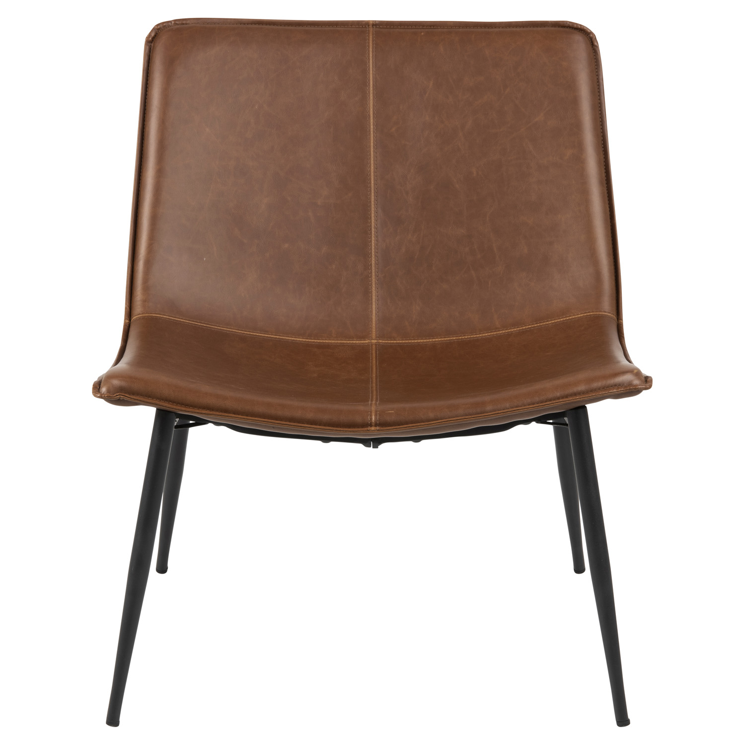 Act Nordic Act Nordic Sherri Lænestol - Vintage Cognac Pu Og Sort Metal Dagligstue