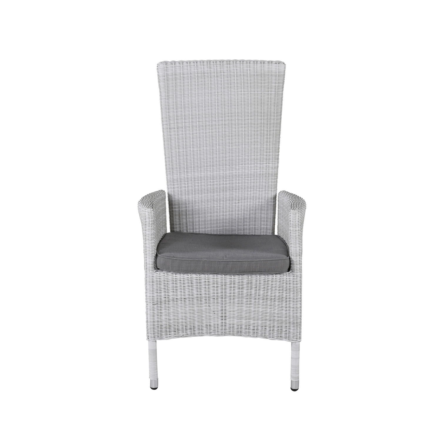 Venture Design Toscana Recliner Havestol, M. Armlæn Og Grå Hynde - Grå Polyrattan Og Aluminium
