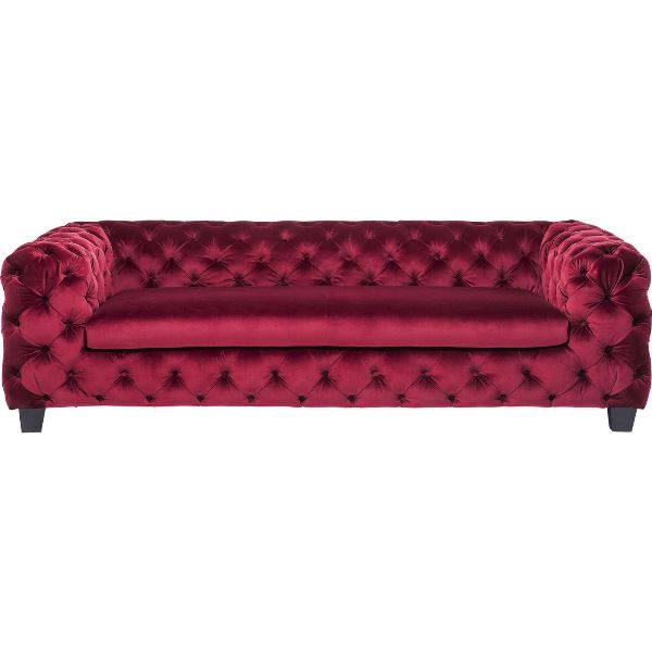 Kare Design Kare Design My Desire 3 Pers. Chesterfield Sofa - Rubinrød Fløjlstof Kare Design