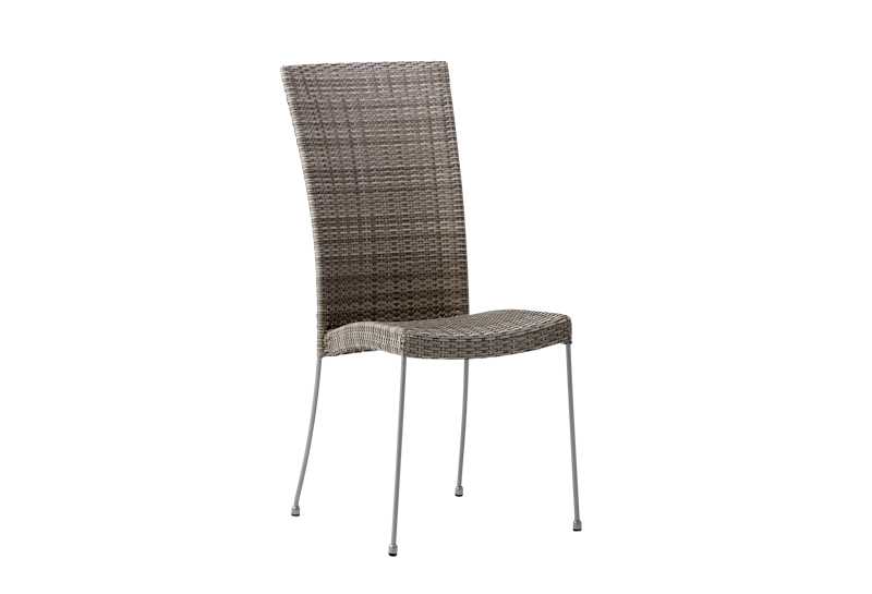 SIKA DESIGN Saturn havestol - teak/grå flettet fibre og metal Billede af SIKA DESIGN Saturn havestol - teak/grå flettet fibre og metal