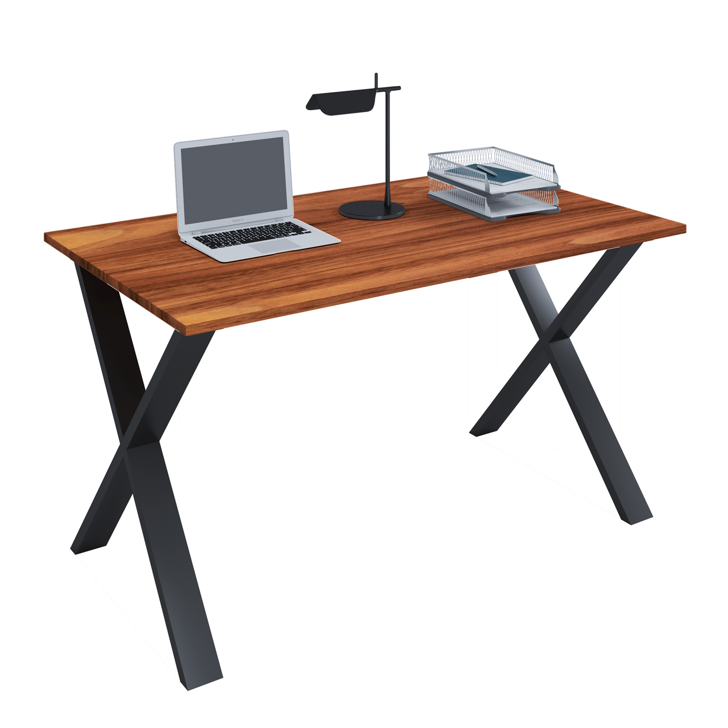 Lona X-feet skrivebord - natur og sort metal (140x80) | IT Kontoret