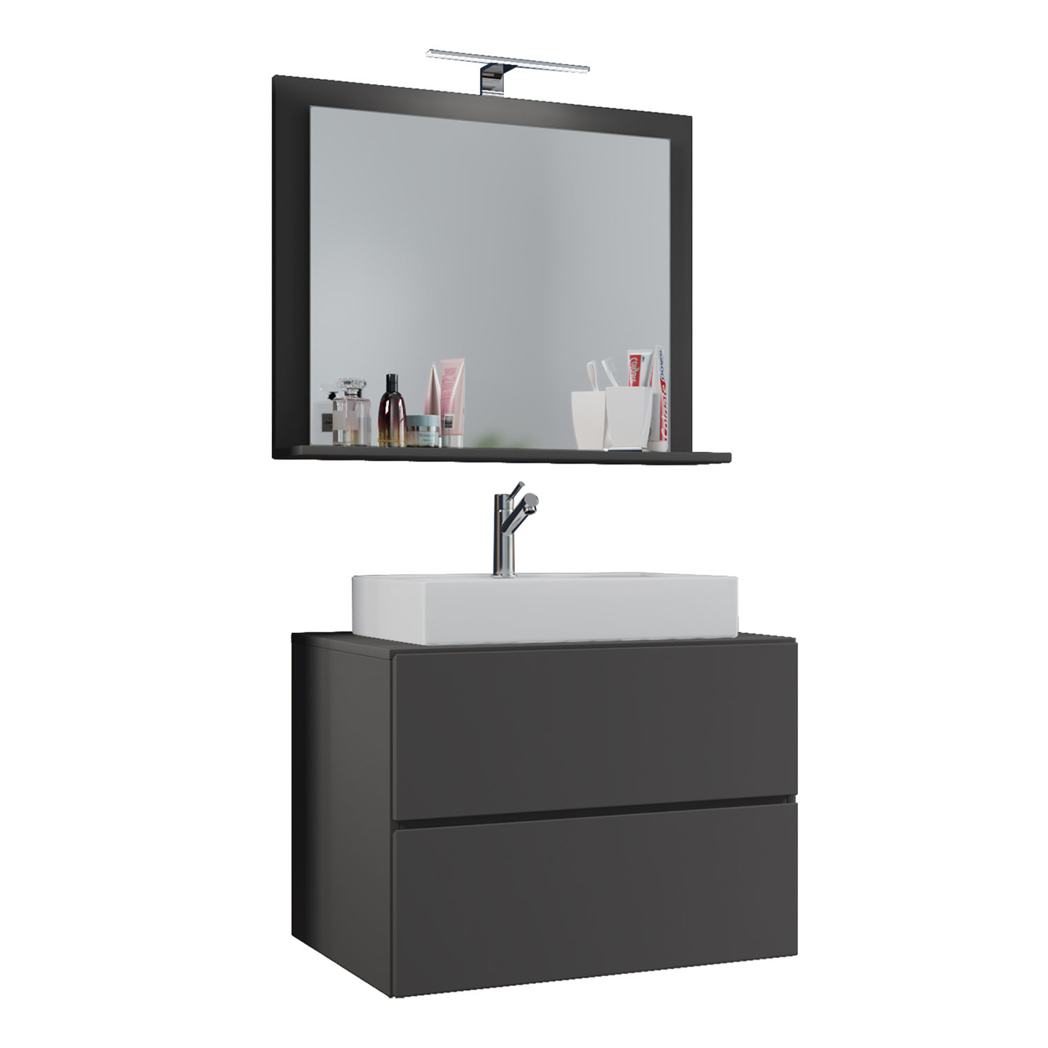 Venture Design Plaza Sofabord - Hvid Mdf Og Natur Metal (80X80)