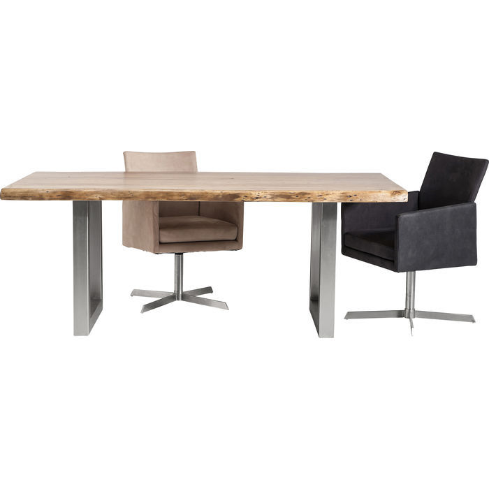 Kare Design Nature Spisebord - Massivt Akacietræ, Stål Stel Kare Design