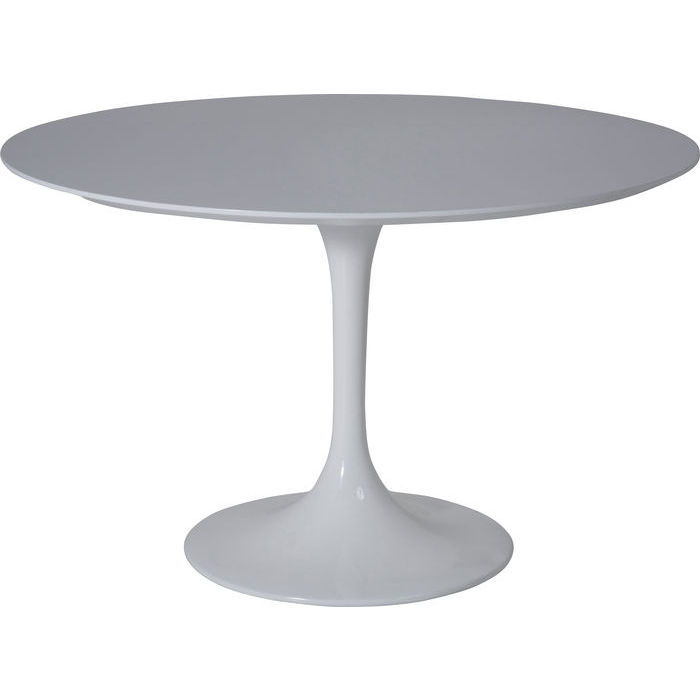 Kare Design Invitation Spisebord - Hvid Fiberglas, Metal Og Træ, Rundt (Ø:120) Kare Design