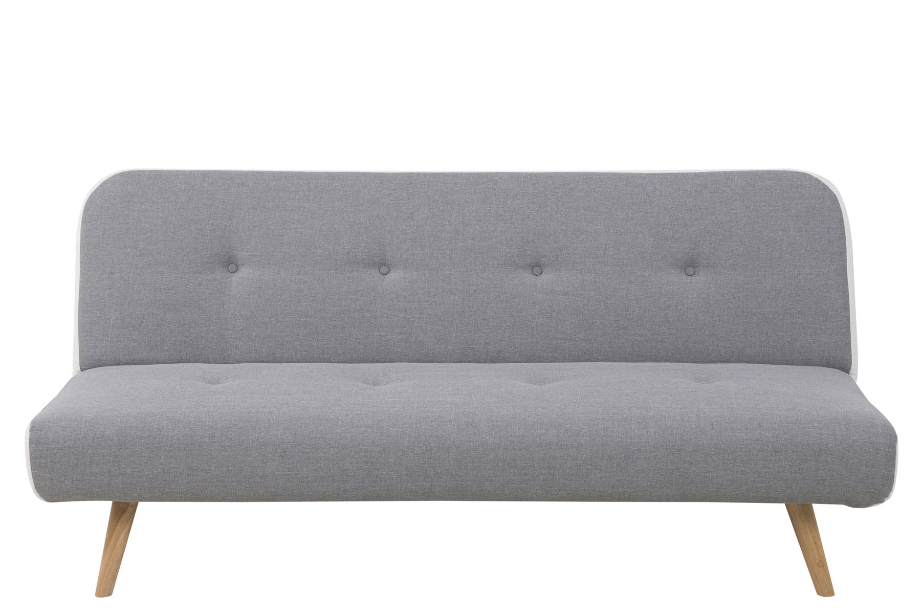 Havana Sovesofa - Hvid/Grå Stof, Egetræsben Dagligstue