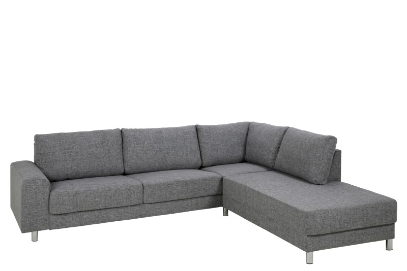Calverton Hjørnesofa - Grå Stof, M. Hvilemodul Højre Dagligstue