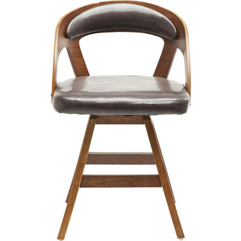 Kare Design Kare Design Manhattan Stol - Valnød Laminat Og Sort Læder Pu/Stof Kare Design